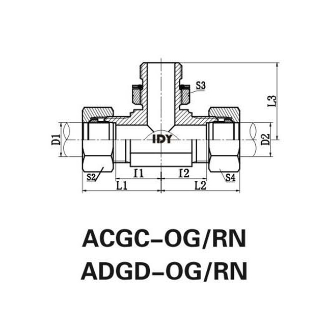 BSP线可调节螺柱末端O形圈密封支台T恤